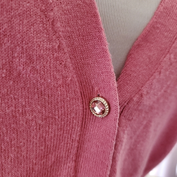 New York & Co Pink Cardigan XL Tall - Picture 7 of 7